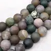 Ágata India Verde Mate Calcedonia Piedra Cuentas Sueltas Accesorios para Pulsera Collar Pendiente Hechos a Mano Cuentas Redondas Mate