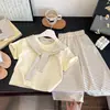 Padre e hijo~Verano 2026 Dopamina para Niñas Nuevo Estilo Chal Rayado de Manga Corta Cropped Pantalones de Pierna Ancha Conjunto de Dos Piezas