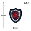 Insignia de Escudo Pequeño Parche Bordado por Computadora Icono de Letra Mini Parche de Tela Bordada de Fútbol Accesorios para Ropa Brazalete