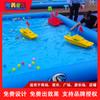 Barco de control remoto con volante para exteriores, equipo de diversión acuática para niños, barco de control remoto de batalla, puesto de la Plaza del Templo, nuevo proyecto
