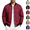 Comercio exterior transfronterizo estilo americano holgado casual cuello mao gamuza color sólido retazos botón chaqueta cárdigan de manga larga