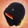 Chapéu de Inverno Masculino Cachecol Masculino para Cabeça Grande Proteção Auricular para Idosos Outono e Inverno Acolchoado com Forro de Lã Quente para Idosos