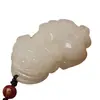 Colar com Pingente Pixiu de Jade Hetian de Xinjiang para Atacado para Homens e Mulheres, Pingente de Casal de Jade Atrai-Fortuna, Pingente de Jade, Pingente de Jadeíta
