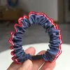 Elástico de Cabelo Azul Floral Estilo Coreano com Design Único, Elástico de Cabelo Jeans Versátil, Popular para Fotos, Corda de Cabelo para Rabo de Cavalo, Acessório de Cabelo