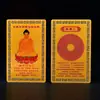 Fornecedor Fabrica Cartão de Metal Namo Sakyamuni com Texto Completo do Sutra Mahavairocana, Cartão Dourado Sakyamuni