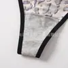 Fornecimento Exclusivo Transfronteiriço para Comércio Exterior Aliexpress Calcinhas Femininas Tanga Estampadas Sexy Sem Costura Cintura Média Confortáveis Respiráveis