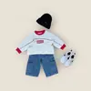 Jeans Cargo Tendência Personalidade Estilo Coreano Infantil 26 Outono/Inverno Meninos e Meninas Bebê Bonito Tendência Calças Casuais