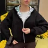 Sudadera Casual de Moda Otoño e Invierno Unisex Estampado de Dólares por Ambos Lados Estilo Caliente Cárdigan con Cremallera Estampado Transfronterizo 2025