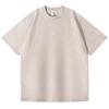Camiseta de Manga Corta de Algodón Lavado 220g, Algodón Puro, Camiseta Básica Holgada Oversize, Estilo Retro High Street, Corte Holgado
