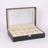 Lugar de fábrica 12 caja de embalaje de reloj de cuero caja de almacenamiento de exhibición de pulsera cuentas pulsera venta al por mayor y al por menor