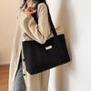 Bolso de lona para mujer, estilo coreano, con costuras, de gran capacidad, informal, moderno, para estudiantes universitarios, verano 2024