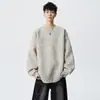 Nova Blusa de Moletom Masculina Simples e Casual Outono/Inverno 2026, Moderna e de Alta Qualidade, Corte Amplo, Tamanho Grande, Top Fashionável com Gola Redonda