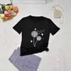 Nueva Camiseta de Manga Corta con Cuello Redondo para Mujer 2026, Estampada con Cartas de Amor, Top Casual Holgado, Tendencia de Moda Estilo Japonés y Coreano