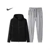 Ropa para Hombre Transfronteriza Otoño 2025 Traje Deportivo Casual para Exteriores Sudadera con Capucha para Correr Cardigan Pantalones de Manga Larga Conjunto de Dos Piezas