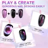 Set de 9 piezas de esmalte en gel ojo de gato vidrioso, esmalte de uñas negro, set de herramientas para nail art, nail art magnético, caja de regalo de Navidad, gel UV transfronterizo