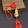 Diretamente do Fabricante: Cabaça Oca de Cobre com Caracteres Auspiciosos, Pode Conter Grânulos de Incenso, Estilo Chinês com Dupla Franja, Enfeite para Pendurar em Casa e no Carro, Atacado