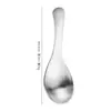 Cuchara para nido de pájaro de acero inoxidable 304 arenada 9 cm Cuchara para arroz y postre Cuchara mini para sopa para niños Cuchara de cabeza redonda