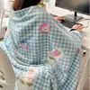 Manta de Vellón de Leche Doble Cara Manta Gruesa para Sofá Manta para Siesta en la Oficina Manta tipo Chal de Vellón de Coral para Dormitorio Persona Individual/Doble