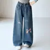 Jeans de Nuevo Estilo Otoñal para Niñas (Tallas Medianas y Grandes) Ropa Infantil Niños Niñas Jeans Casuales Elegantes Versátiles Modernos de Moda