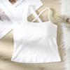 Hermoso Top Tubo Envuelto en la Espalda con Abertura para Pechos para Mujeres Jóvenes Chaleco Cosido Ropa Interior Femenina Chaleco Envuelto en el Pecho Top para Mujeres