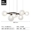 Luminária Pendente Circular de Vidro Bolha Luxo Leve Nórdica Moderna Minimalista para Sala de Estar Luminária Pendente de Bola de Vidro para Sala de Jantar