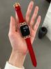 Adecuado para la nueva correa de cuero con lazo de diamante avanzada para Apple Watch AppleWatch9876 correa de reloj para mujer nicho