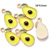 Accesorios de Aleación para Joyería DIY, Colgantes de Frutas y Verduras con Goteo de Aceite, Colgantes para Collar, Accesorios para Aretes W207