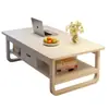 Mesa de centro moderna minimalista, adecuada para apartamentos pequeños, colocada al lado del sofá en la sala de estar, o como mesa de té para balcón; mesa de centro pequeña rectangular para propiedades de alquiler