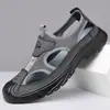 Net Shoes Masculino 2025 Verão Novo Malha Respirável Sapatos de Caverna Dirigir Outdoor Casual Sapatos para Vadear Sapatos de Praia