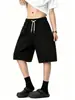 Shorts de mezclilla jacquard desgastados estilo retro americano para hombre, estilo fino de verano, tiro alto, lavados, corte holgado con onda, marca de moda, shorts hasta la rodilla