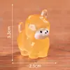Micro-paisaje creativo lindo alpaca luminosa adorable adornos de resina accesorios para bolsa ciega diy adornos pequeños de escritorio para coche