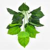 Venta al por mayor directa de fábrica planta verde artificial hoja de rábano verde pegamento para manualidades hoja decoración de boda para el hogar bonsái falso bonsái
