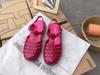 2026 Estilo Melissa Nuevas Sandalias de Playa Casuales de Verano con Suela Suave, Tejidas, Huecas, Transpirables, de Punta Cerrada, Estilo Romano