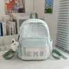 Bolsas de Moda 2026 Nuevo Estilo Coreano Color Contrastante Cuadros Mochila Escolar para Estudiantes Gran Capacidad Mochila Moderna Versátil