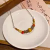 Nuevo Collar de Borla con Cuentas de Madera Zen Chino para Mujer 2025 Nuevo Estilo Étnico Cadena para Clavícula Cordón Retro Accesorios