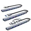 Estación de Acoplamiento Hub USB 3.0 Extensor USB 7 Puertos Tipo C para Laptop