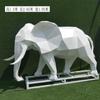 Plástico reforçado com fibra de vidro desenho animado animal geométrico urso cervo abstrato escultura Departamento de Vendas de Villa decoração de shopping center grandes ornamentos de paisagem