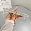 Gafas Anti Luz Azul, Estilo Trendy Tiktok Live-Stream, Marco Grande Unisex Tr, Efecto Adelgazante, Sub-Marco de Metal, Gafas de Prescripción Listas para Usar
