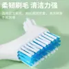 Cepillo de dientes especial de doble cabeza para limpieza de dentaduras postizas de adulto mango grande cepillo de dientes de doble cara para dentaduras postizas cepillo para cuidado de brackets venta al por mayor de fábrica