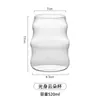 Paquete Seguro Transfronterizo Taza con Forma de Nube para Café y Jugo con Popote, Taza Chubby Espiral de Alto Borosilicato para Bebidas Frías