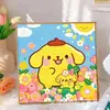 Pintura de Diamantes para Niños Kuromi Hecho a Mano DIY Pintura de Pegatinas de Diamantes Sanrio Pintura de Diamantes con Diamantes Completos 5D Tamaño Pequeño