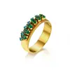 Anillos de Acero Inoxidable de Nuevo Estilo Europeo y Americano, Micro-Incustaciones de Zirconia de Colores, Joyería de Anillos Popular de Gama Alta de Nicho