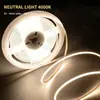 Tira de luz flexible COB 5V bajo voltaje serie completa, integración de alta densidad, iluminación uniforme sin puntos oscuros, especificaciones completas