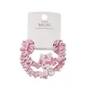 Laços de Cabelo para Meninas Doces Pacote com 2 Laços Embalados em Cartão Scrunchies de Pérola Laços com Laço Faixas de Cabelo Infantis Acessórios de Cabelo para Estudantes