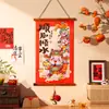 Ano Novo 2026 Ano do Cavalo Pingente de Madeira Decoração de Ano Novo Decoração do Festival da Primavera Decoração de Casa de Ano Novo Desenho Animado Bênção Decoração Arranjo