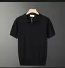 Venta Directa de Fábrica de Camiseta Polo de Manga Corta con Cuello de Alto Gama para Hombre, Transpirable y Amigable con la Piel