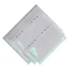 Bolsa de Hojas Sueltas Transparente con Cremallera y Agujeros de Lentejuelas A4A5A6 Bolsa para Documentos Impermeable Esmerilada Ecológica Bolsa para Documentos con Separadores