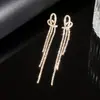 Pendientes de Borla con Corazón Anudado de Diamante de Zirconia Aguja de Plata Lujo Accesible Pendientes de Gama Alta Pendientes Estilo Palacio Retro
