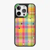 Funda de teléfono a cuadros de estrellas coloridas vintage más vendida en Europa y América, cubierta protectora de PC con panel trasero desmontable creativo para iPhone 15 Pro