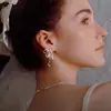 Pendientes de Lazo para Mujer 2026 Nuevo Estilo Popular Pendientes de Lujo Ligero de Gama Alta Joyería para Orejas Única y Hermosa